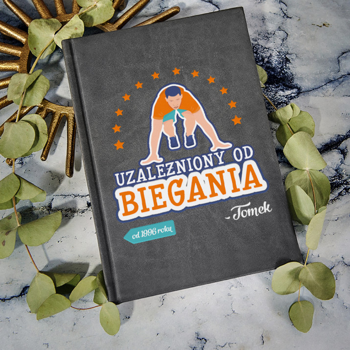 Uzależniony od biegania - notatnik A5 z nadrukiem